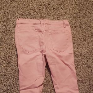 Pastel pink skinny jeans